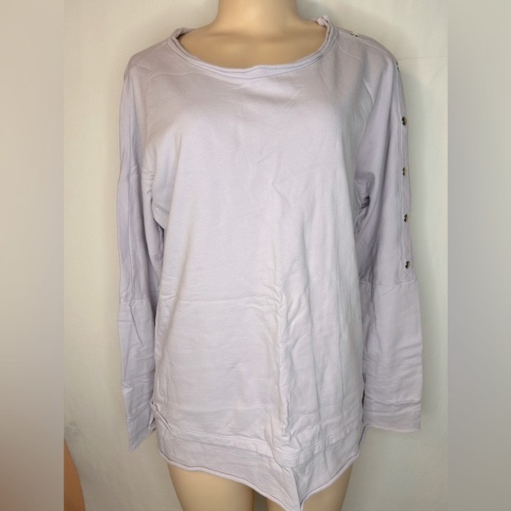 Soft Surroundings Lavender Caprice Tunic Top Long Sleeve Sweatshirt Size XS